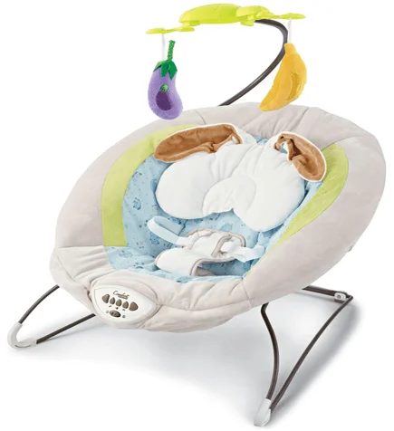 feeding baby in bouncer