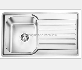Rv Stainless Steel Rectangular Shape Washing Basin Kitchen Sink With Drain Board Gr 860 View Camping Trailer Small Sink With Drainer Guangrun