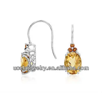 Citrine And Madeira Drop Earrings Yogyakarta Viking Handmade Citrine And Madeira Drop Earrings Yogyakarta Viking Handmade Silver Jewelry