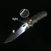 Multifunction USB charging BGT-001 knife Black G10 Handle Survival Folding Camping Pocket knife with LED light
