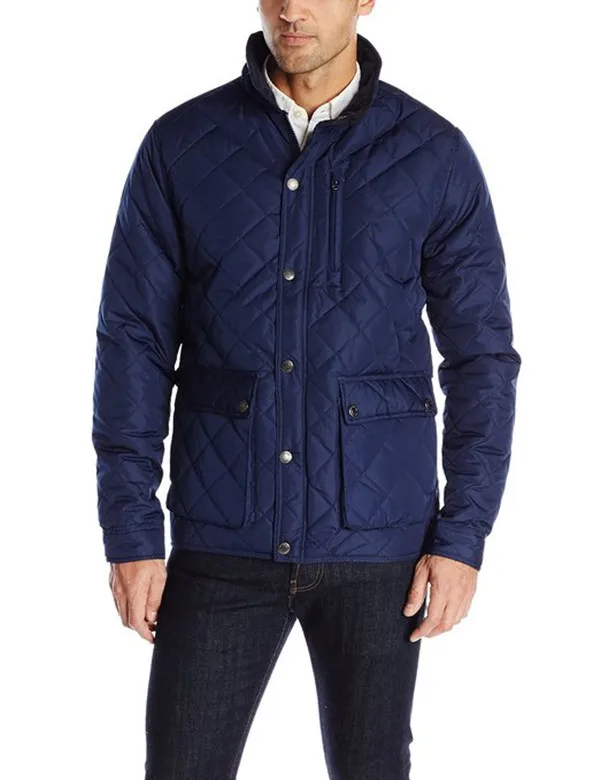 Men's Warm Padded Diamond Quilted Jacket - Buy Quilted Jacket,Diamond ...
