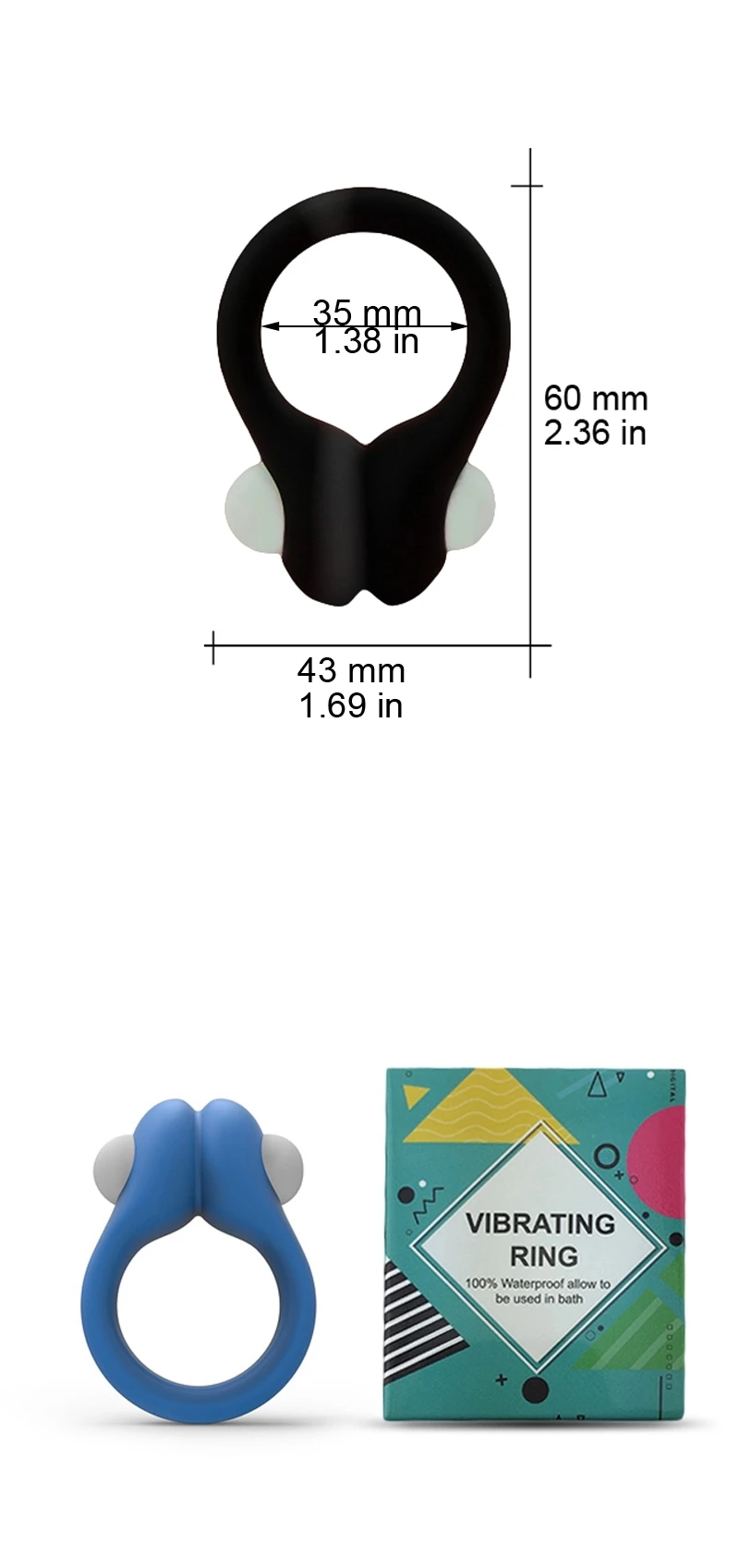  Most popular silicone vibration delay ejaculation with Massager Brush cock penis ring  sex toys vibrating cock ring for man