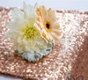 wholesale high quality metal sequin table runner Custom made Wedding sequence rose gold sequin table runner
