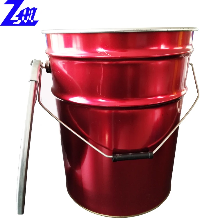 Customized 20l Large Round Tin Cans Barrels For Paint Ink Oil And Other