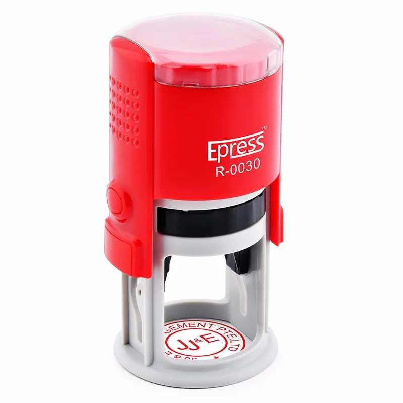 Epress Round Diameter 30 Mm Red Stamp Printer Rubber Stamp Making