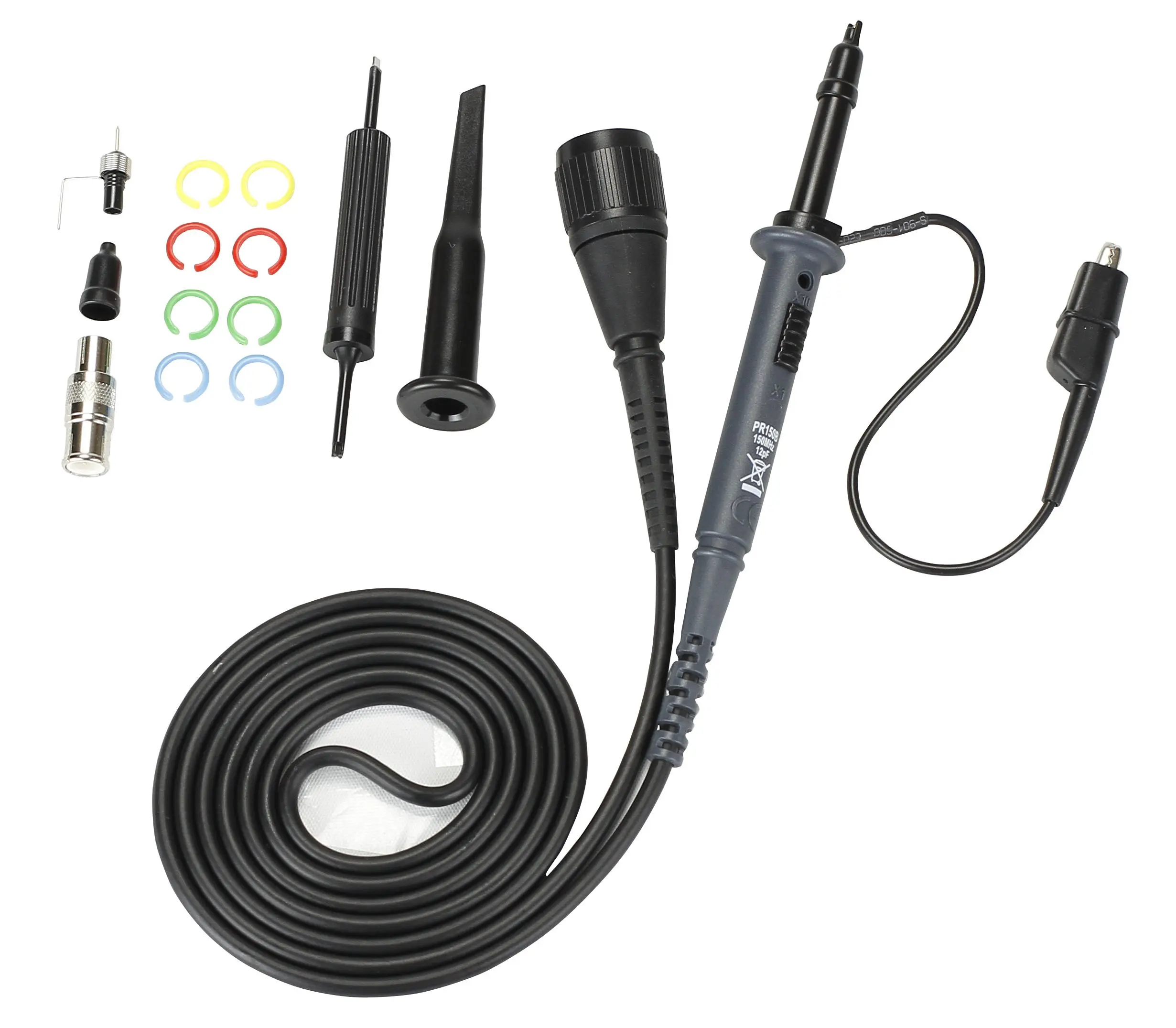 PP-150 100MHz 1X 10X Osciloscopio Accessories Clip Passive Low-impedance Attenuation Probe Cable Oscilloscope Probe Kit
