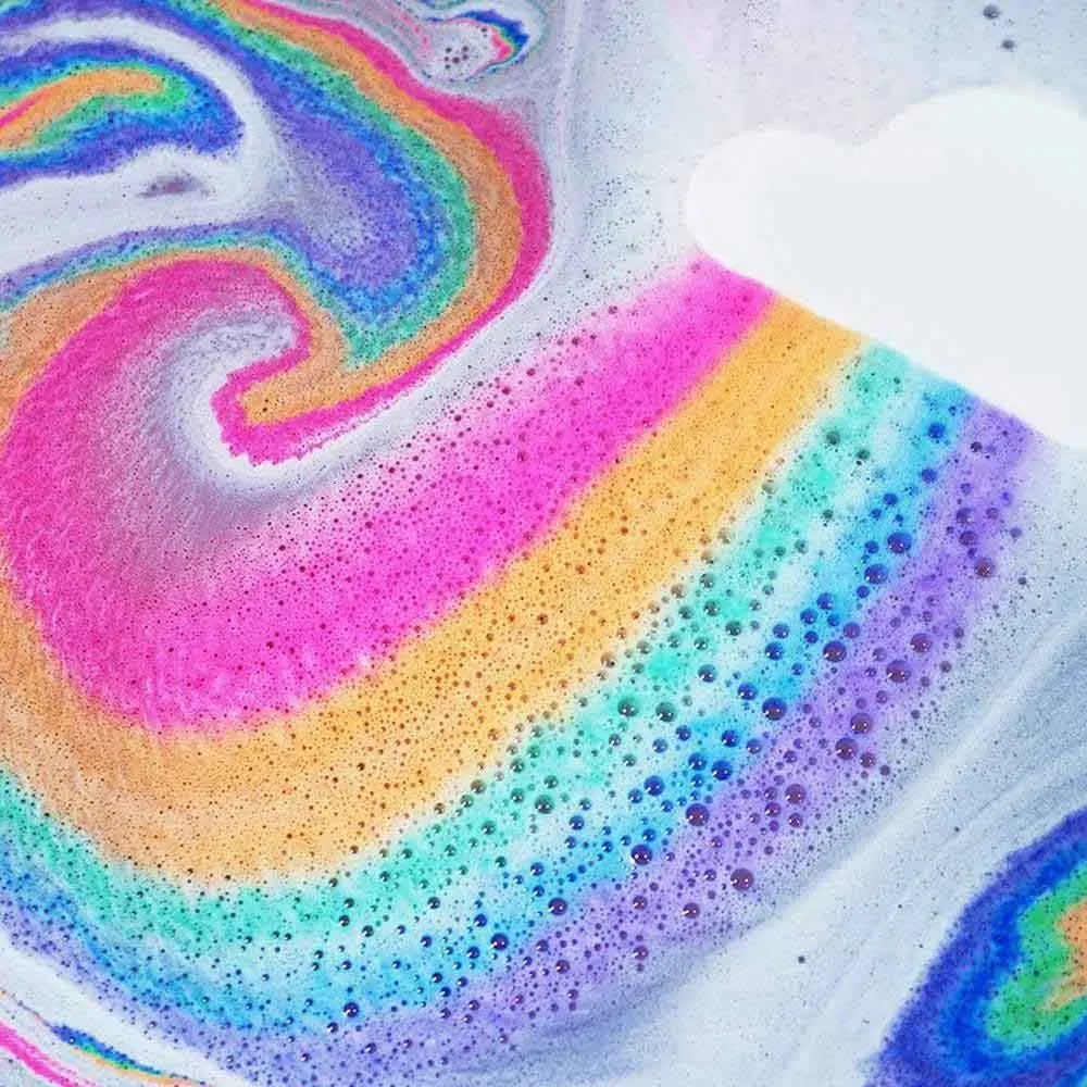 170g rainbow cloud kids essential oil mini Bubble bath bombs