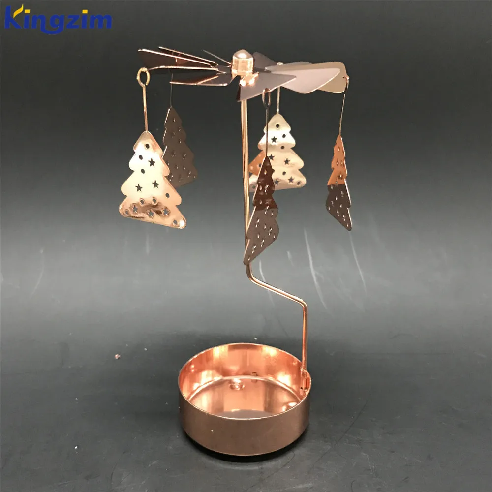 Custom High Quality Stainless Steel Carousel Christmas Tree Spinning