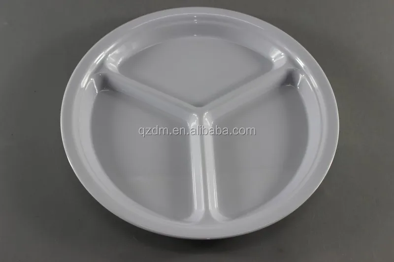 10inch Melamine Three Divide Dish Food 3 Section plate