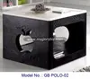 Living Room Wooden MDF Stone Side Table, Living Room Tea Table Furniture, Modern MDF Wooden Stone Center Side Table Furniture