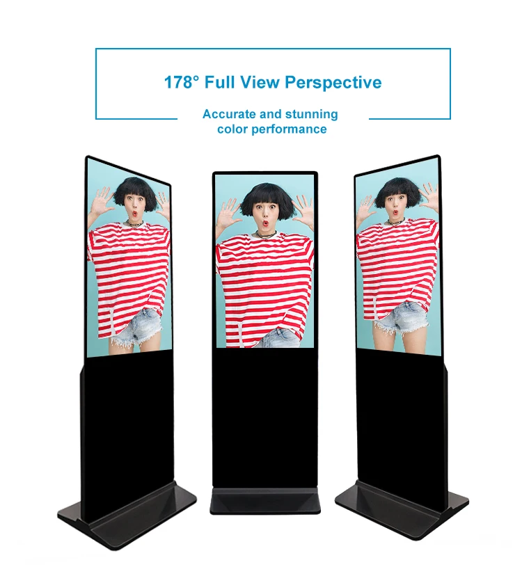 Indoor Touch Screen Vertical Display TV LCD Digital Signage Advertising Player