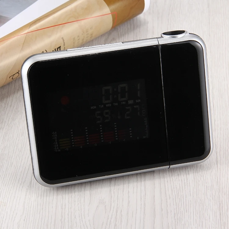 Multifunctional Digital Color Lcd Display Led Projection Alarm Clock