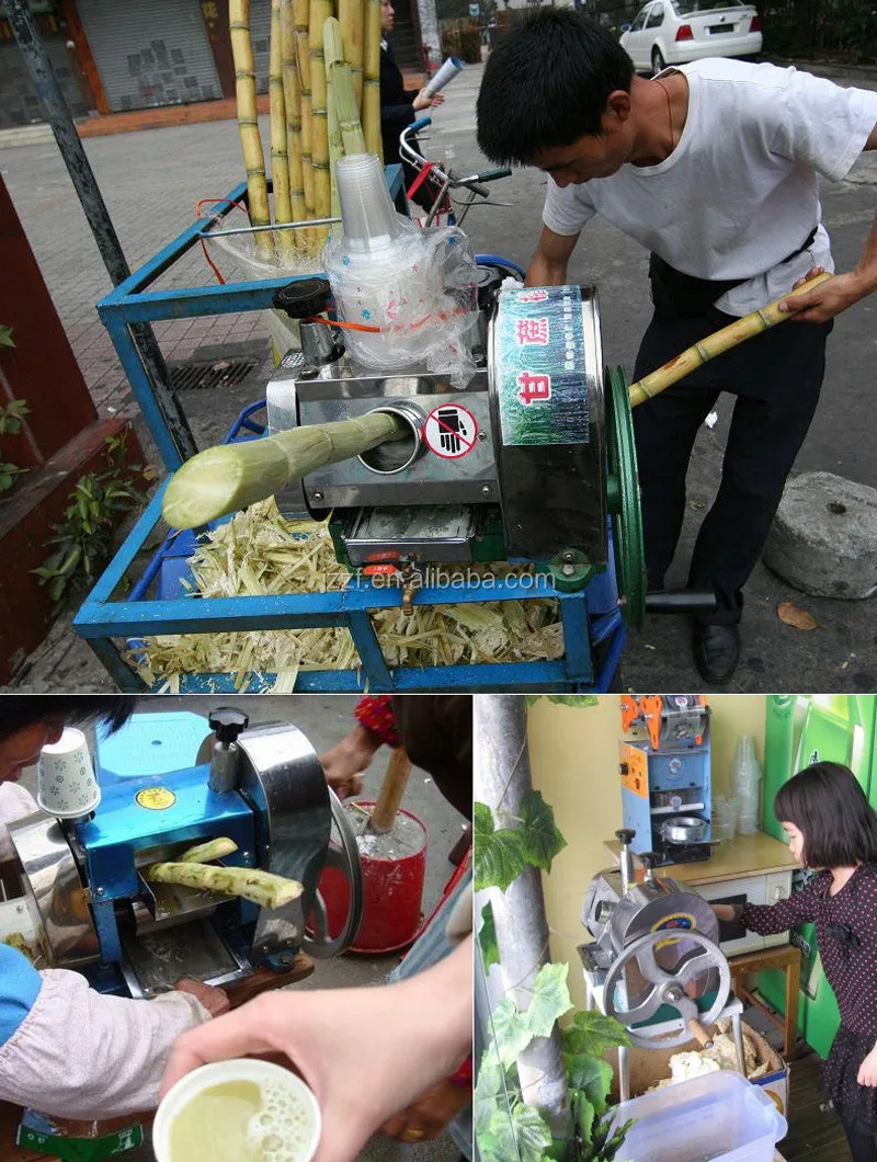 Small Manual Sugarcane Juicer Juice Extractor Mini Hand Sugar Cane