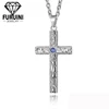 Stainless Steel Men Cross Pendant Fashion Necklace