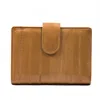 Eel skin medium size wallet with press-studs closure