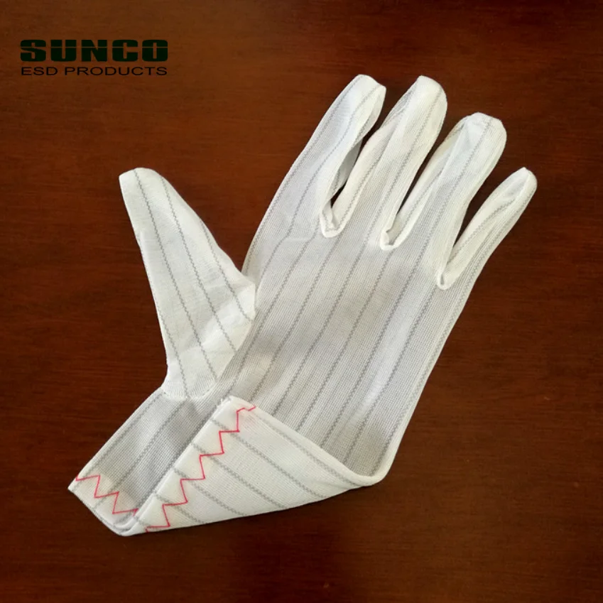 230mm L Xl 100 Polyester Esd Gloves For Cleanroom Buy 230mm