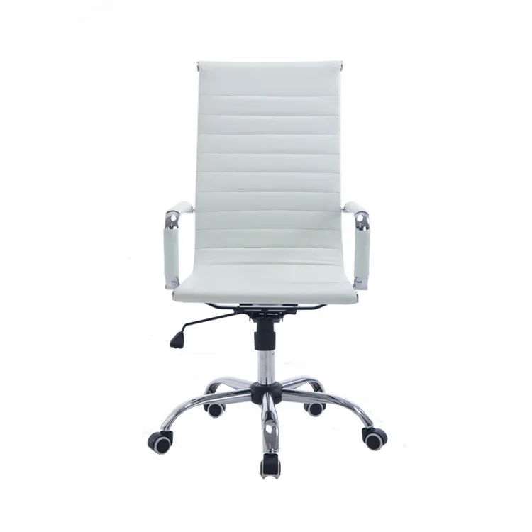 High Quality White Synthetic Leather Air Conditioned Office Meeting Revolving Chair Cheap Chairs