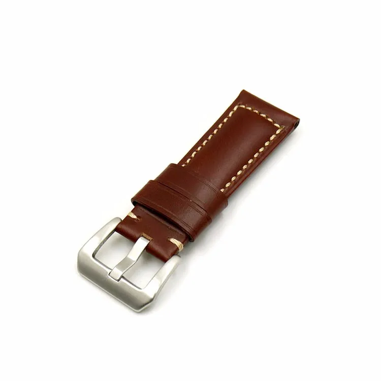 Leather watch strap genuine big buckle 22mm watch band