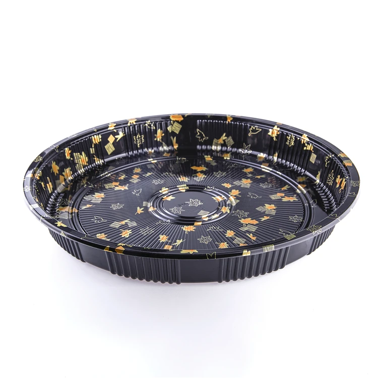 disposable round tray with lid
