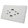 Fast delivery high quality universal wall socket 2 gang 2 usb 2100ma wall socket with usb charger