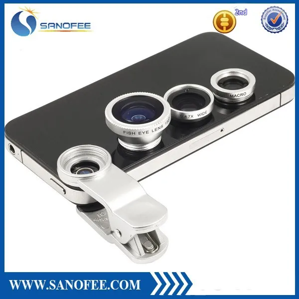 Universal 3 in1clip fisheye lens,mobile phone camera lens for Samsung S4 mobile phone