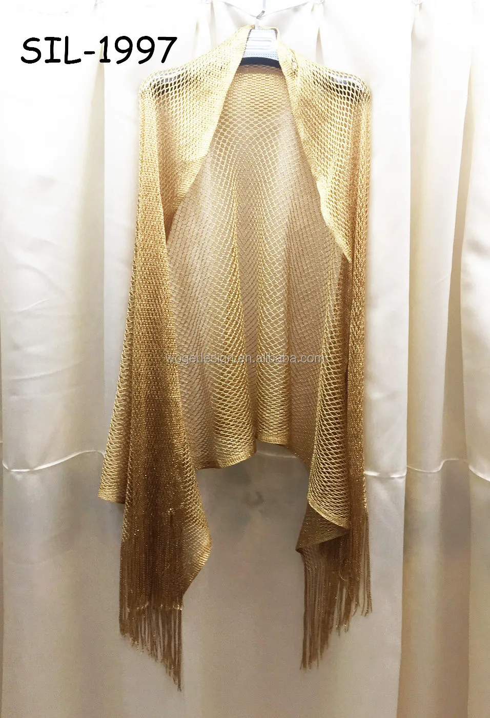 gold evening wrap