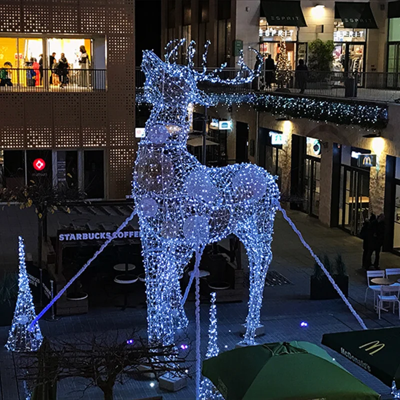 Outdoor Illuminated Giant Life Size Led Moose Lit Christmas