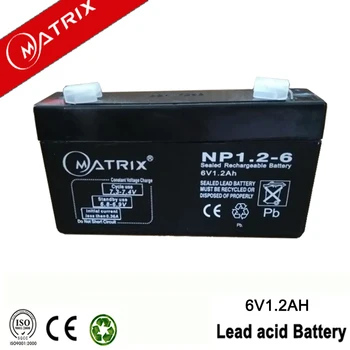 Low Self Discharge 6 Volt 1 2 Amp Battery