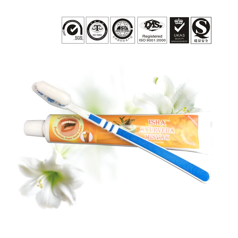 Isha Organic Halal Dentifrice Ayurveda Meswak Miswak Toothpaste Neem