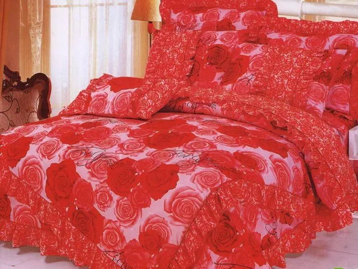 Red Rose Bedding Set Buy Red Rose Bedding Set Queen Size