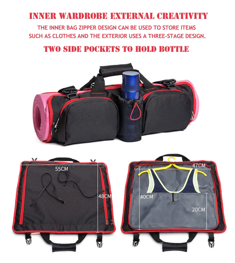 Hensych Yoga Mat Bag, Yoga Mat Holder With Bag, Multi-Function