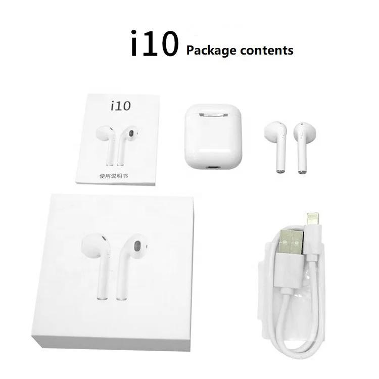 Top seller i10 tws earphone earbuds cheap price tws bluetooth 5.0 custom wireless headphones with charging case - ANKUX.COM