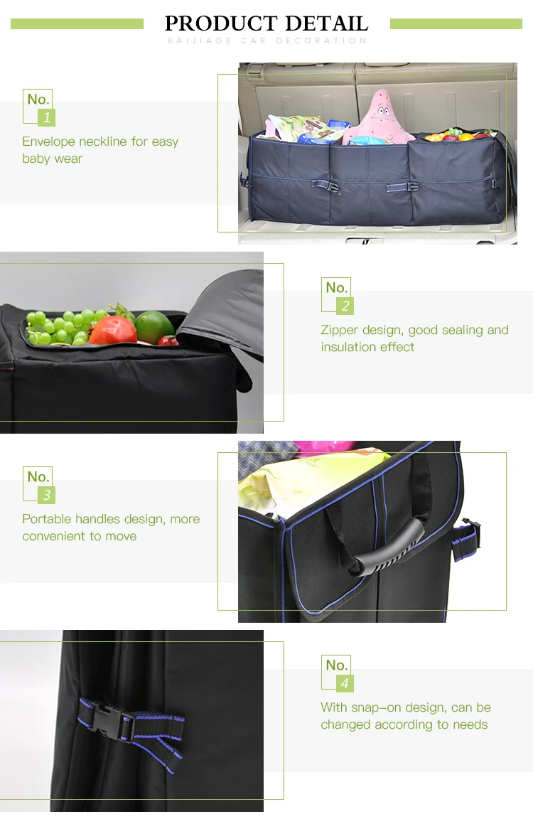 Trunk Storage Organizer Foldable Storage Box Bin For Truck SUV