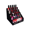 New Cast Acrylic Material Tiers Cosmetic Nail Polish Display Rack Clear And White Acrylic Color Nail Lacquer Table Display Stand