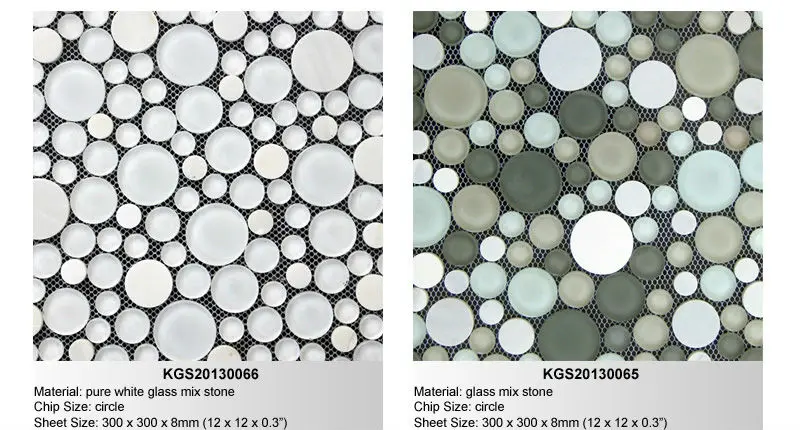 Circle Mosaic, Circle Glass Mosaics, Circle Shape Mosaic Tile (KG20130084)