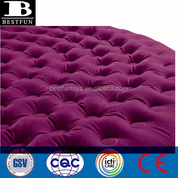 Outdoor Inflatable Furniture Flocked Double Inflatable Air Round Sofa