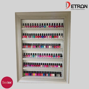 Wall Mounted Acrylic Nail Polish Organizer Display Rack