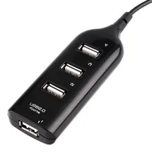 Free shipping 1pc High Speed 480Mbps 4 Port USB 2.0 Hub USB Splitter Adapter Port For Laptop PC Computer Peripherals Accessories
