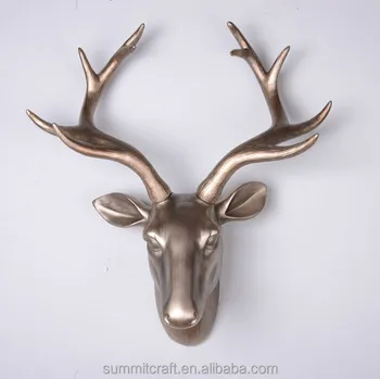 Resin Metallic Color Deer Head Wall Hanging Craft Resin Metallic Color Deer Head Wall Hanging Craft
