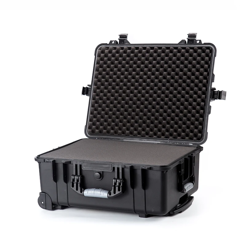 GD5014 Trolley case protection Impact resistance waterproof suitcase tool box safe instrument case with Precut sponge with wheel