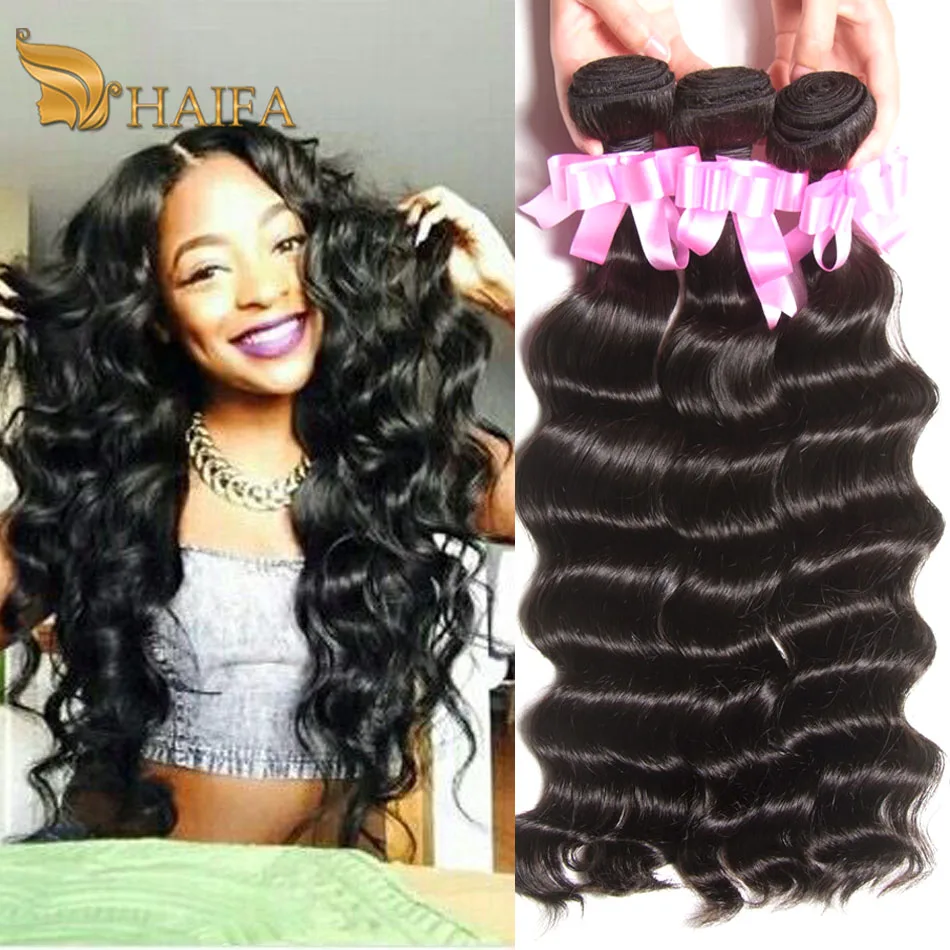 haifa hair Raw Indian natural curly hair extensions 1 piece indian Virgin water wave Hair bundle