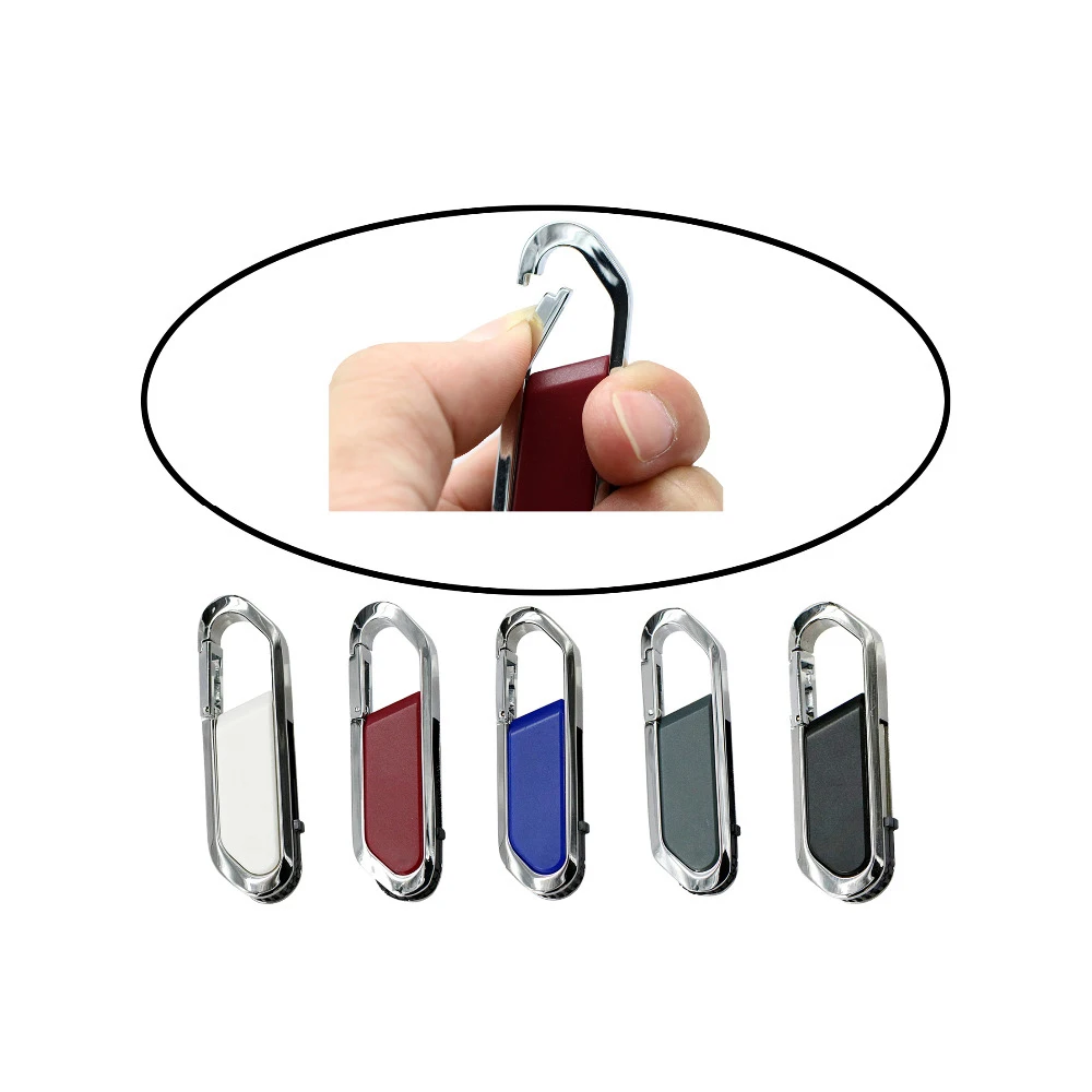 Carabiner USB Flash Drive 32GB Pen Drive Key Ring Waterproof 16GB Metal hook up USB Flash - ANKUX.COM