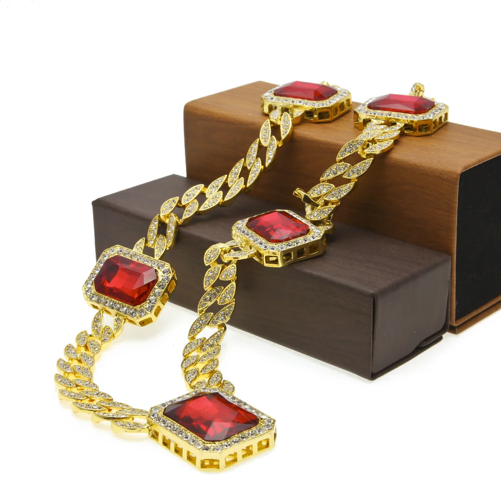 Hip Hop Zinc Alloy Iced Out Cuban Link 