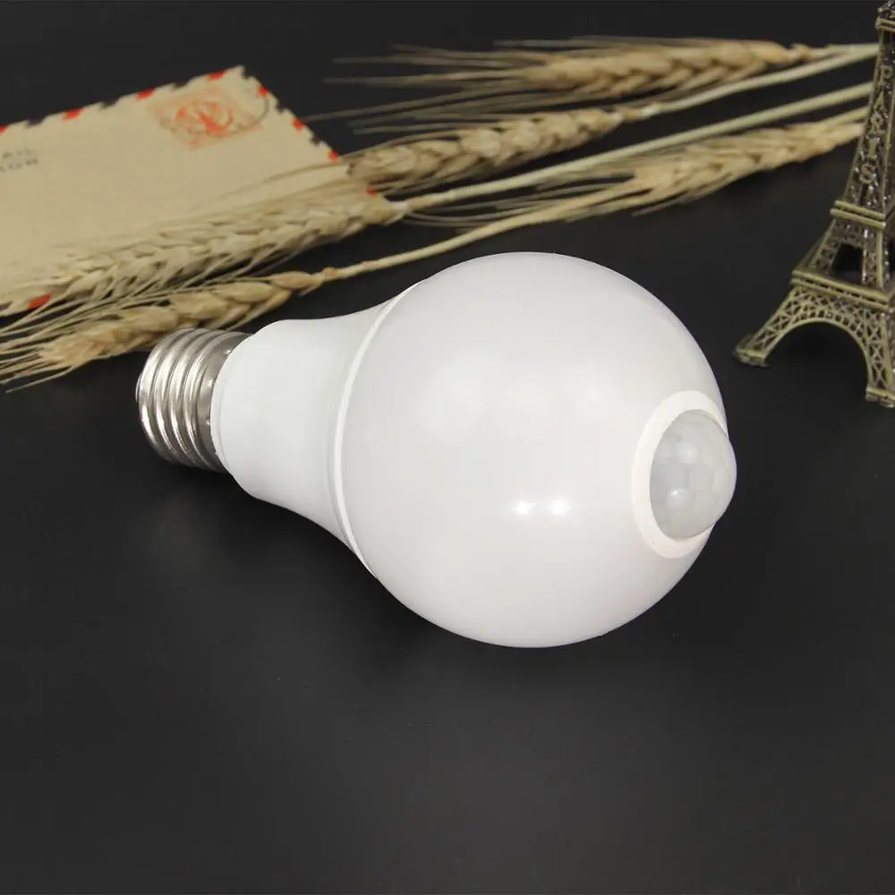 CF GROW Led IR Infrared Sensor Motion Light Bulb E27 7W Auto Smart Led Motion Detecting Light Lamp