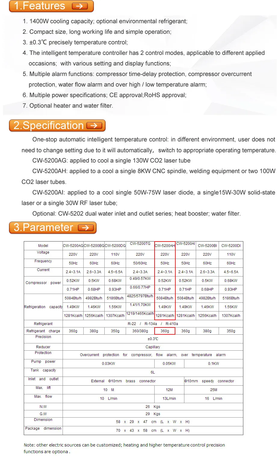 High Quality CW-5200 6L Water Chiller For Laser Engraving Machine With Factory Price