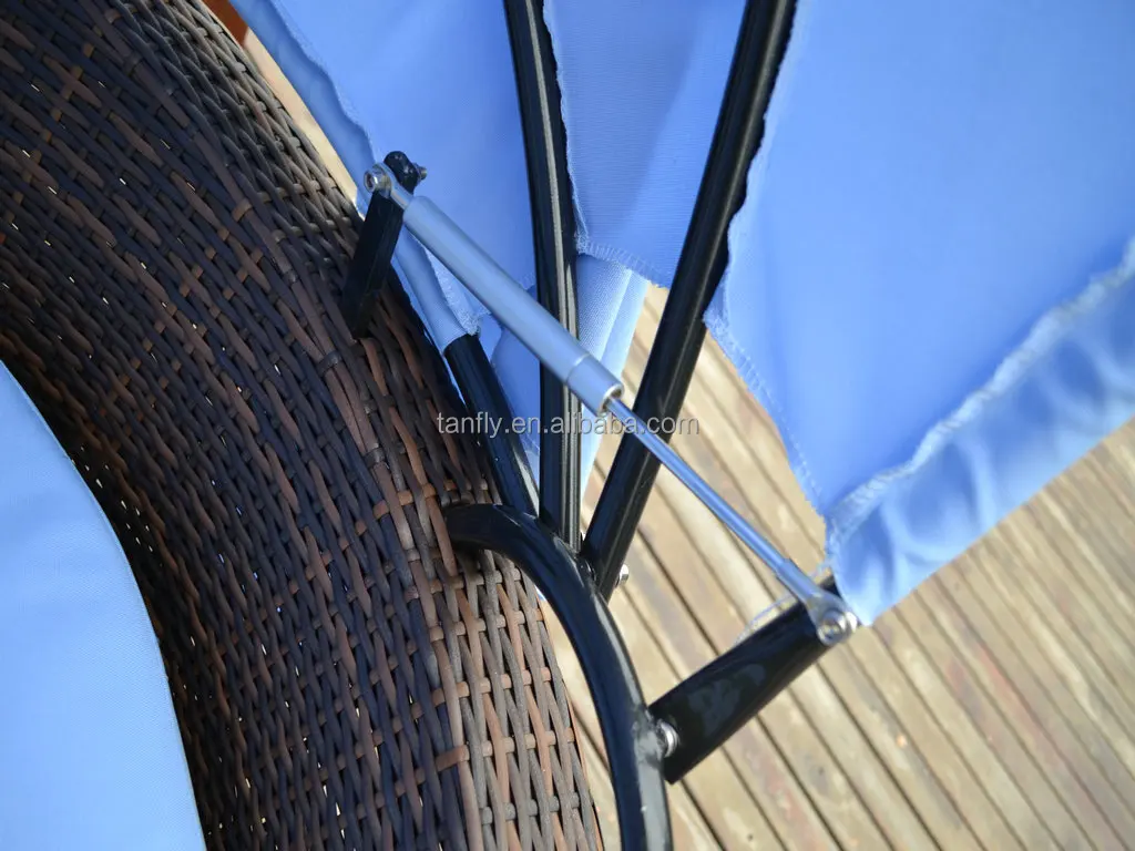 Tf 9446 terrasse rattan himmelbett korbmöbel pool lounge wetter ... Rundes bett