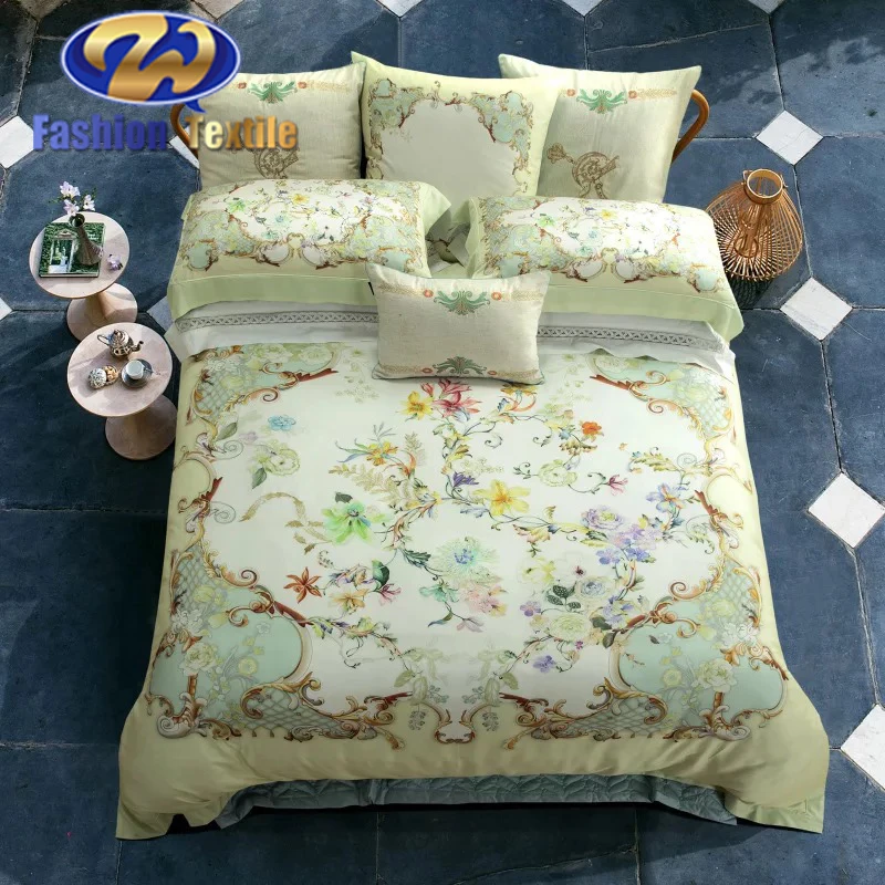 Latest Desirable Flat Bed Dubai Bed Sheet Set Digital Print Bedding Set