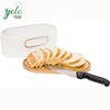 Clean Design Bread Box with Bamboo Cutting Board Lid