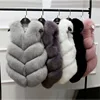 Hot Selling Elegance Fashion Clothing V Neck Warm European Coat Winter Vest Women Faux Fur Lining Cheap Turkey Fur Coat