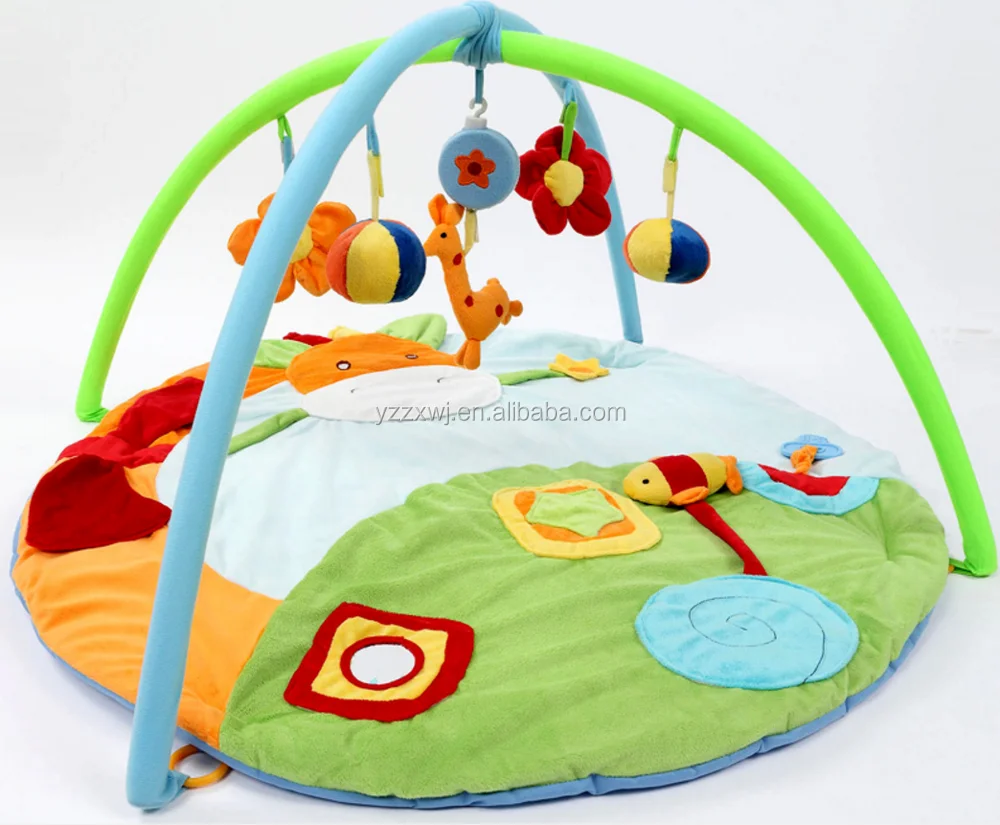 Free Sample Plush Bear Mat For Baby Plush Animal Mat For Baby Gym Mat